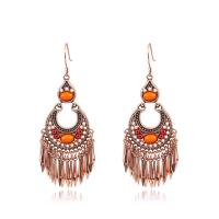 Fashion Fringe Earrings Zinc Alloy plated nickel lead & cadmium free Sold By Pair