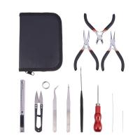 Stainless Steel Jewelry making tool set, plated, 12 pieces, 155x110x35mm, Sold By Set