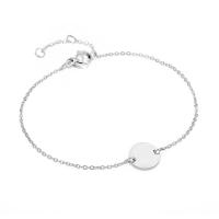 Stainless Steel Jewelry Bracelet 316L Stainless Steel with 1.18lnch extender chain Flat Round plated oval chain & for woman 9mm Sold Per Approx 5.9 Inch Strand