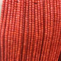 Natural Coral Beads, Round, polished, DIY, reddish orange, 3x3mm, Length:Approx 15 Inch, 10Strands/Lot, Sold By Lot