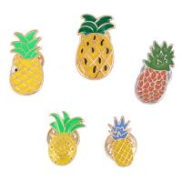 Collar Brooch, Tibetan Style, Pineapple, plated, different styles for choice & enamel, more colors for choice, nickel, lead & cadmium free, Sold By PC