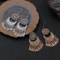 Fashion Fringe Earrings, Tibetan Style, Geometrical Pattern, plated, vintage, more colors for choice, nickel, lead & cadmium free, 76x30mm, Sold By Pair