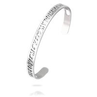 Stainless Steel Bangle, 304 Stainless Steel, for woman & hollow, original color, 6x1.80mm, Inner Diameter:Approx 65mm, Sold By PC