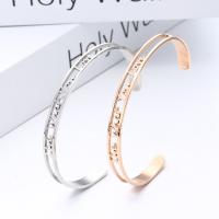 Stainless Steel Bangle, 304 Stainless Steel, plated, for woman & hollow, more colors for choice, 6x1.80mm, Inner Diameter:Approx 65mm, Sold By PC