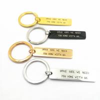 Stainless Steel Key Clasp, 304 Stainless Steel, plated, Unisex & with letter pattern, more colors for choice, 10x40mm, Sold By PC
