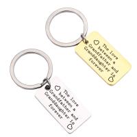 Stainless Steel Key Clasp, 304 Stainless Steel, plated, Unisex & with letter pattern, more colors for choice, 18x32mm, Sold By PC