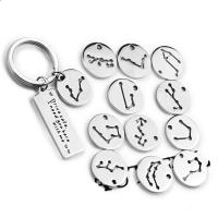 Stainless Steel Key Clasp, 304 Stainless Steel, plated, Zodiac symbols jewelry & Unisex, more colors for choice, 12x35mm,18mm,25mm, Sold By PC