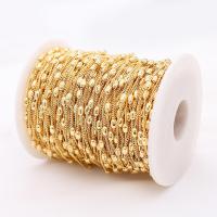 Brass Beading Chains, gold color plated, DIY, metallic color plated, 3x5mm, 5m/Lot, Sold By Lot
