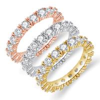 Brass prst prsten, Mosaz, á, různé velikosti pro výběr & pro ženy & se zirkony, více barev na výběr, nikl, olovo a kadmium zdarma, Prodáno By PC