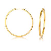 Stainless Steel Hoop Earring, forgyldt, mode smykker & forskellig størrelse for valg & for kvinde, flere farver til valg, Solgt af par