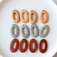 Wood Earring Drop Component, DIY, more colors for choice, 23x37mm, 10PCs/Bag, Sold By Bag