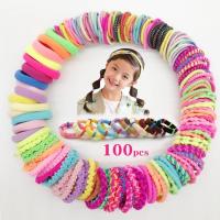 Nylon Gummiband, Kreisring, hohe elastisch, gemischte Farben, 3cm, 100PCs/Tasche, verkauft von Tasche