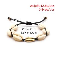 Shell Jewelry Bracelet Zinc Alloy bracelet & necklace with Shell plated 2 pieces & fashion jewelry & for woman nickel lead & cadmium free Sold By Set