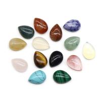 Natural Gemstone Cabochons, Teardrop, DIY & different materials for choice, more colors for choice, 10x14mm, Sold By PC