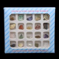Agate Mineraler Prøve, du kan DIY, blandede farver, 130x120mm, 20pc'er/Box, Solgt af Box