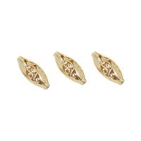 Brass Spacer Beads, Ellipse, gold color plated, DIY & hollow, metallic color plated, nickel, lead & cadmium free, 6.50x17mm, Hole:Approx 1.3mmmm, 20PCs/Lot, Sold By Lot