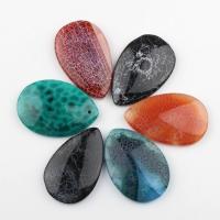 Gemstone Pendants Jewelry Teardrop Random Color *40*6-30*45*7mm Approx 2mm Sold By Bag