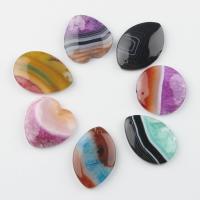 Agate Jewelry Pendants, Mixed Agate, Random Color, 37*36*7~46*31*7mm, Hole:Approx 2mm, 10PCs/Bag, Sold By Bag