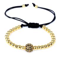 Brass Bracelet & Bangle with Cubic Zirconia fashion jewelry & Unisex 8mm Sold By PC