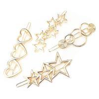 Hair Clip Zinc Alloy plated & hollow nickel lead & cadmium free Sold By PC