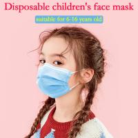 Non-woven Fabrics Disposable Mask, with Meltblown, anti-haze & droplets-proof & breathable & for children, blue, 130mm, 100PCs/Lot, Sold By Lot