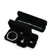 Velvet Jewelry Set Box Velvet box portable & durable black nickel lead & cadmium free