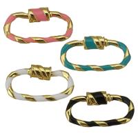 Brass Clasp plated DIY & enamel & hollow Sold By Lot
