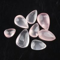 Gemstone Pendants Jewelry, Teardrop, pink, 22~37mm, Hole:Approx 1mm, 10PCs/Bag, Sold By Bag