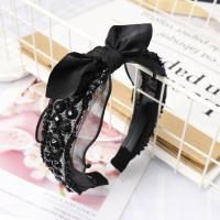 Hair Bands Cloth plated fashion jewelry & for woman black 70mm Sold By PC
