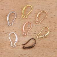 Brass Hook Earwire, plated, DIY, more colors for choice, nickel, lead & cadmium free, 8x14.50mm, 50PCs/Bag, Sold By Bag