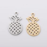 Stainless Steel Pendants, Pineapple, polished, DIY & hollow, more colors for choice, 18x28x1mm, Hole:Approx 1.4mm, Sold By PC