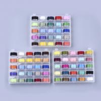 Polyester Sewing Set, sewing thread, DIY, mixed colors, 120x95x25mm, 25Spools/Box, Approx 50m/Spool, Sold By Box