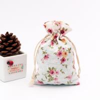 Jewelry Pouches Bags Cotton Fabric printing portable Sold By Lot