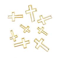 Stainless Steel Findings, Cross, plated, different size for choice & hollow, more colors for choice, 30PCs/Bag, Sold By Bag