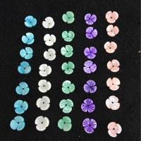 Natural Colored Shell Beads Flower DIY 10mm Sold By PC