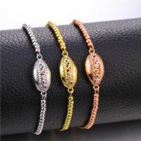 Cubic Zirconia Micro Pave Brass Bracelet, with Cubic Zirconia, fashion jewelry & for woman, more colors for choice, 20.5x9.5mm, Sold By PC
