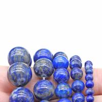 Natural Lapis Lazuli Beads, polished, DIY & different size for choice, Sold By Strand