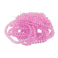 Fashion Glass Beads Round plated DIY pink Sold By Bag