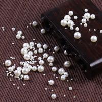 ABS-Kunststoff-Perlen, rund, Einbrennlack, DIY & verschiedene Größen vorhanden, weiß, verkauft von Tasche