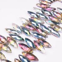 Fashion Glass Beads, Horse Eye, plated, DIY & different size for choice, more colors for choice, Hole:Approx 1.5mm, Sold By PC