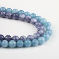Perles en marbre naturel, marbre teint, Rond, plus de couleurs à choisir, 10x10x10mm, 38/brin, Vendu par brin
