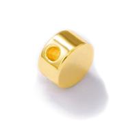 Messing spacer perler, Runde, guldfarve belagt, du kan DIY, metallisk farve forgyldt, nikkel, bly & cadmium fri, 5x3mm, Hole:Ca. 1mm, 200pc'er/Lot, Solgt af Lot