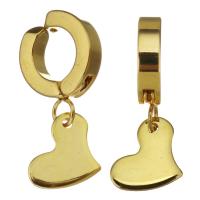 Stainless Steel Lever Back Earring, Heart, plated, fashion jewelry & for woman, 3x15mm,9.5x11mm, Sold By Pair