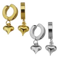 Stainless Steel Lever Back Earring, Heart, plated, fashion jewelry & for woman, more colors for choice, 3x15mm,8x10mm, Sold By Pair