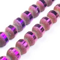 Fashion Glass Beads, Round, plated, DIY & different size for choice & frosted, more colors for choice, Sold By Strand