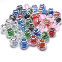 Lampwork European Beads, handmade, DIY & large hole, more colors for choice, 15x11mm, Hole:Approx 5mm, Sold By PC