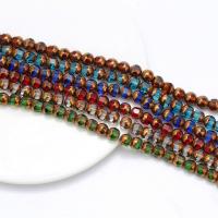 Kristall-Perlen, Kristall, goldfarben plattiert, DIY, mehrere Farben vorhanden, 8mm, ca. 42PCs/Strang, verkauft von Strang
