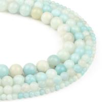 Natural Amazonite Beads ​Amazonite​ Round cyan Sold By Strand