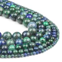 Natural Fire Crackle Agate Beads, Round, green, 98PC/Strand, Sold By Strand