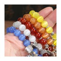 Cats Eye Bracelets, Quartz, with Tibetan Style, fashion jewelry & Unisex, more colors for choice, Length:15.00 Inch, Sold By PC